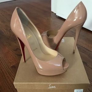 Christian Louboutin Lady Peep 150 Patent Calf Shoe